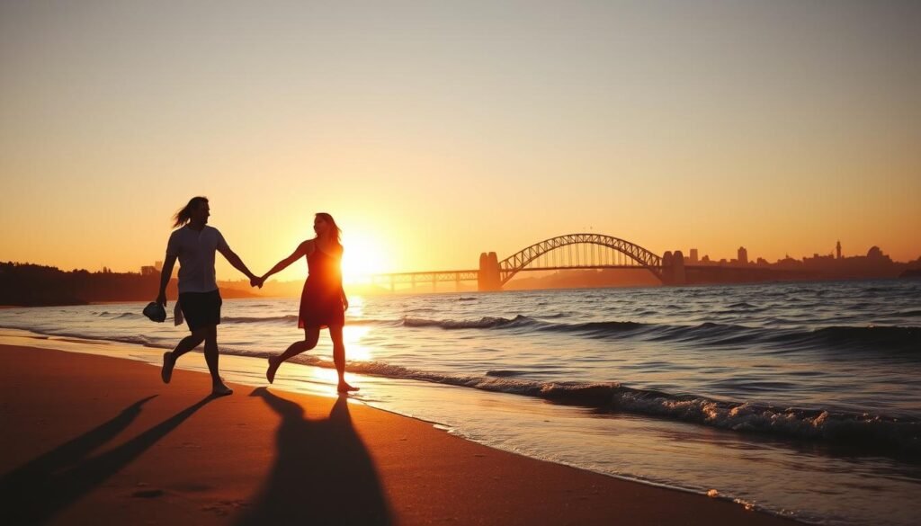 romantic sunset walks